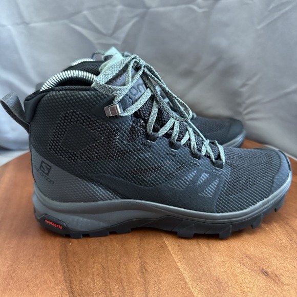 Salomon Women's Outline GTX Waterproof Mid-Calf Hiking Boots Black 404844 US 7 - Picture 1 of 16